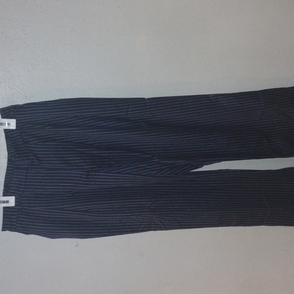 Women’s Navy Pinstripe Wide-Leg Pants – Size M | The Drop | Classic Elegance - Picture 2 of 5